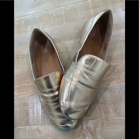 FitFlop Lena Metallic gold loader slide on shoes - Picture 2 of 15